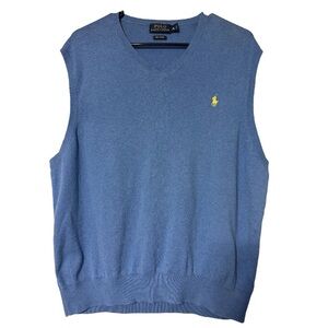 Men's Polo by Ralph Lauren Blue Sweater Vest
Size XL
